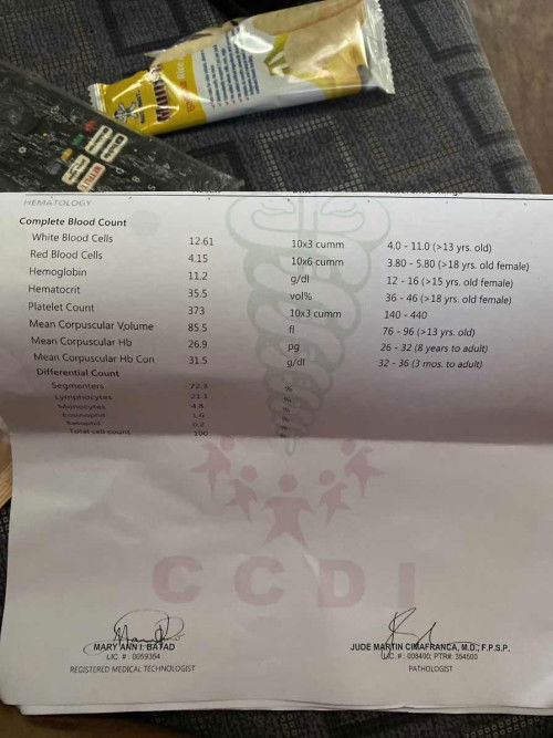 Okay lang po ba result ng blood count ko po?