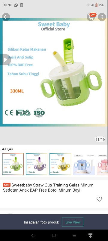 Training cup baby