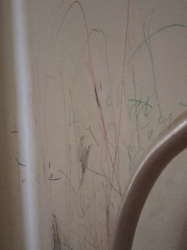 Crayon on the wall