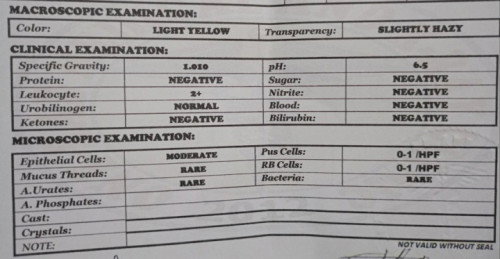 MAY UTI or WALA?
