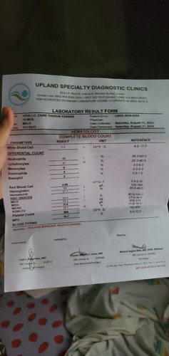 Low Hemoglobin, Low WBC