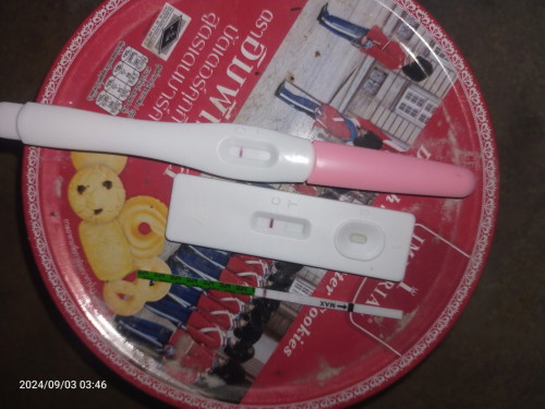 รอบที่สองที่ตรวจเจอขึ้นสองขีดรางๆ