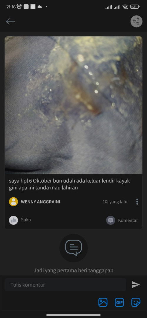 Keluar lendir coklat