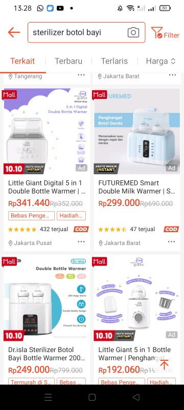Penghangat asi dan strelized