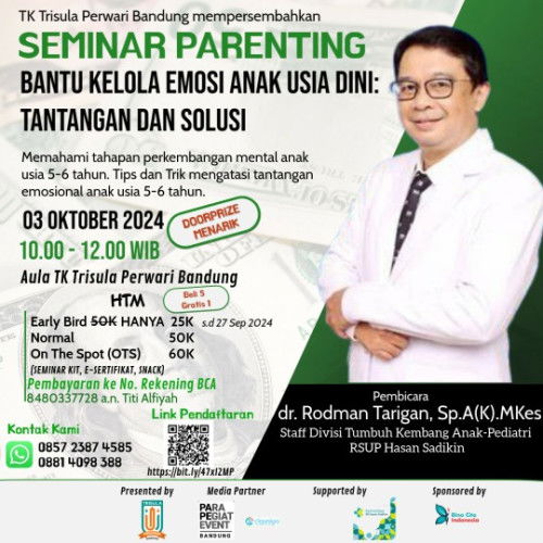 Ingin mengajak mommies hebat domisili bandung mengikuti seminar parenting nih