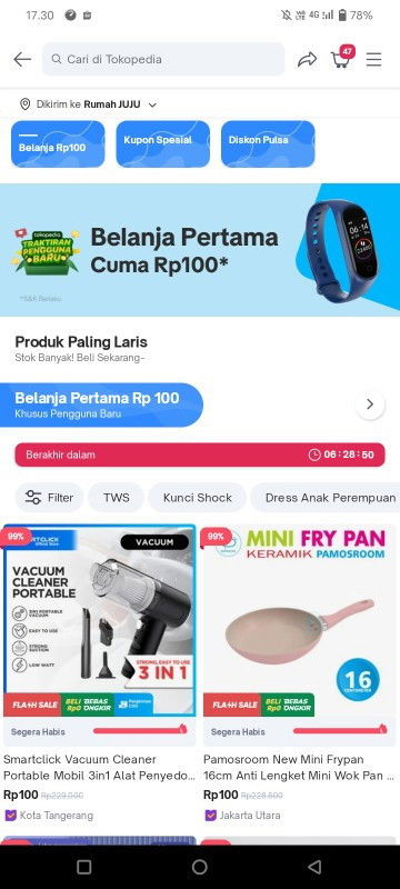 Rp.100 belanja pertama mu💗