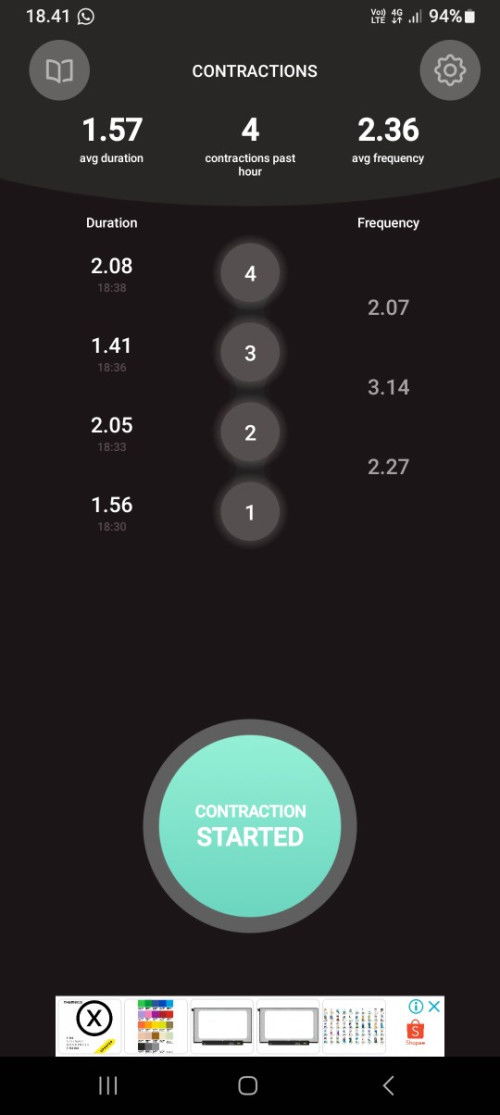 Kontraksi, ingin tau