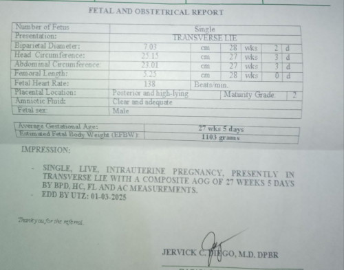 Ask ko lang po kung ok or normal lang po ba Yung Laki ni baby base sa result po ?