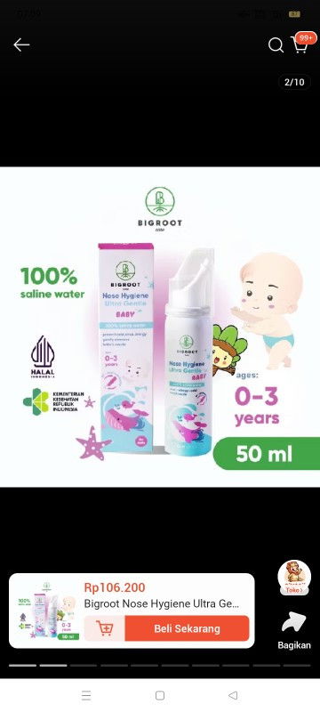 Bigroot nose hygiene