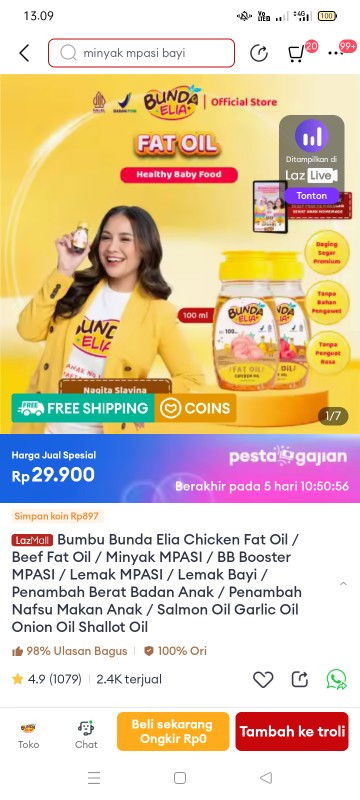 Bb booster bayi 6bulan