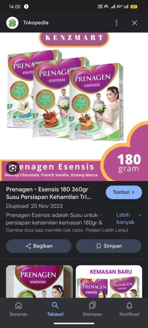 Hamil 9bulan minum susu prenagen esensis boleh ga di mam?