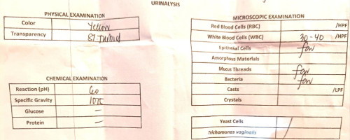 Urinary Test Result