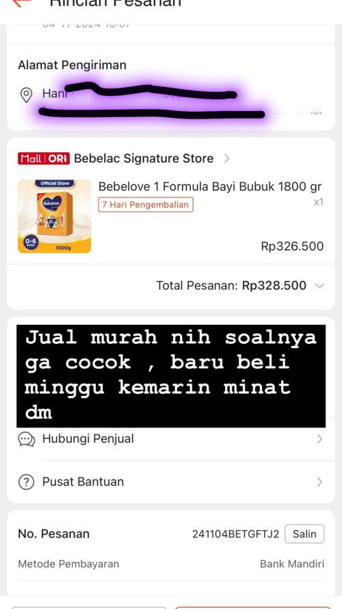 Jual sufor bebelove 1 1800