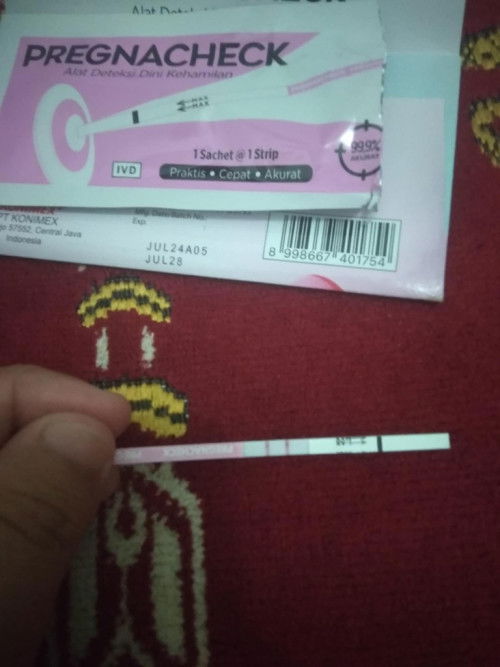 Telat 1minggu coba tespeck