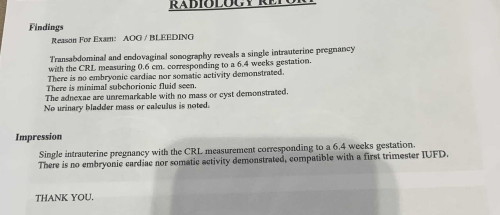 Ultrasound result