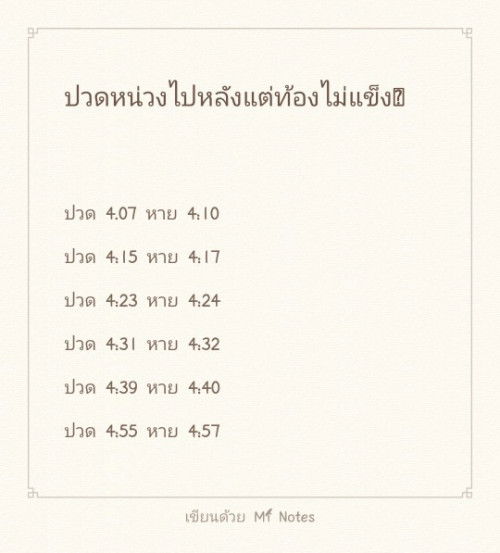 35+4 สัปดาห์ ปวดท้องน้อย+ปวดหลังพร้อมกัน ปกติมั๊ยค่ะ