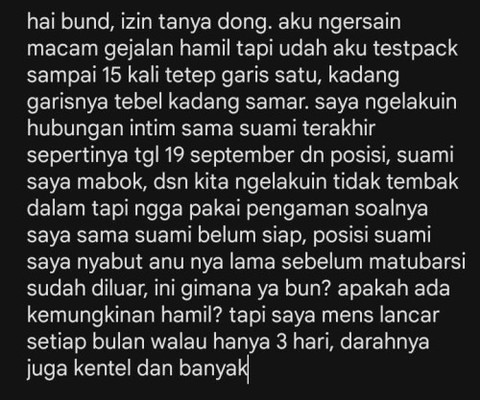 tolong di baca ya bund, soalnya saya baru nikah jadi gatau ini itu nya gmn