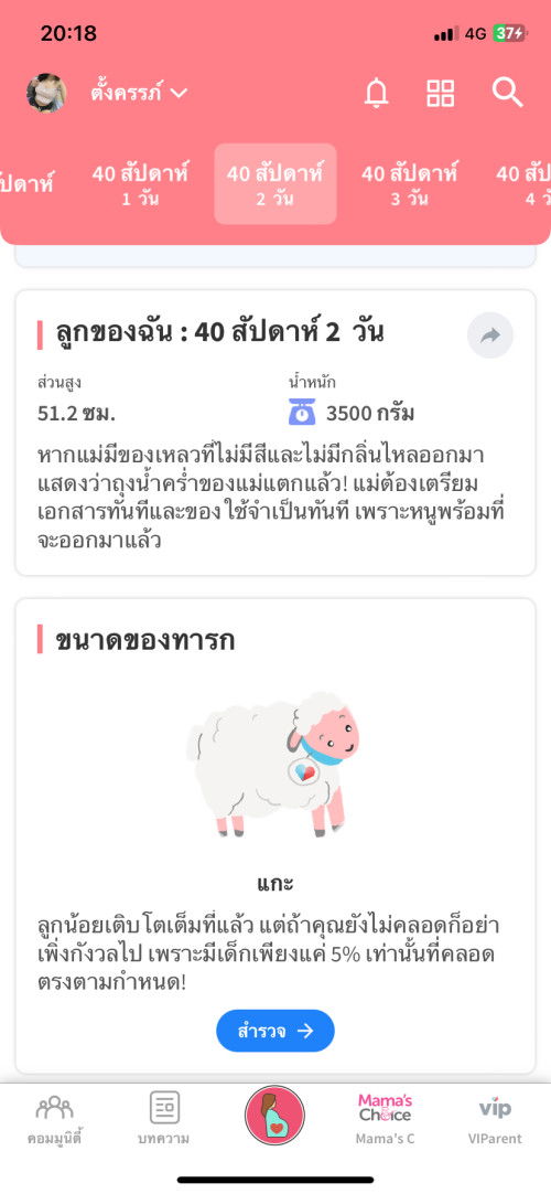 ตั้งครรภ์40+2wแล้วยังไม่คลอด