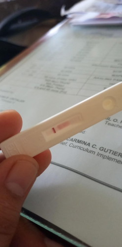 DELAYED FOR TWO MONTHS PREGNANCY TEST.