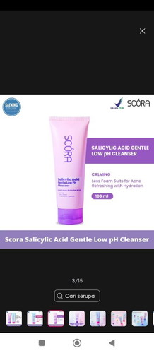 Facial wash scora