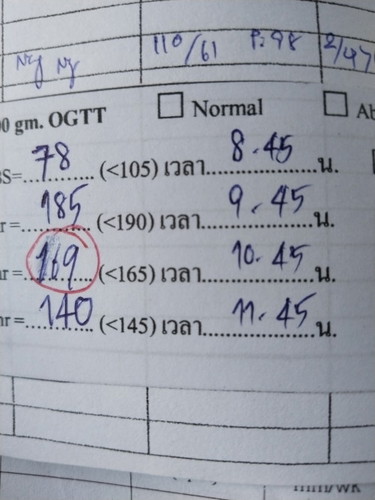 มีแม่คนไหนกลืนน้ำตาล100 gไม่ผ่านบ้างคะ