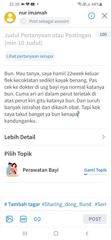 Flek seperti benang