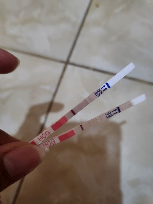 Garis hasil tespek samar