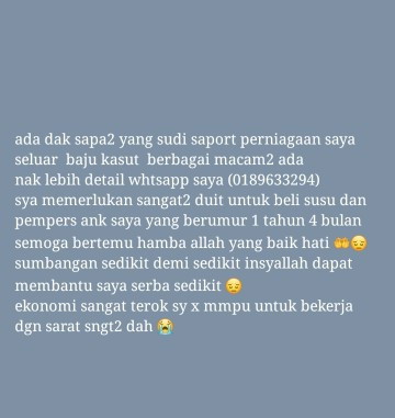 semoga ada yg sudi bantu sya serba sedikit 😔🤲