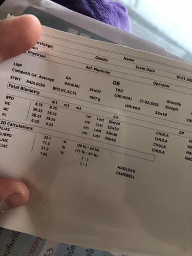 แบบนี้หนักเท่าไหร่ค่ะ อายุครรภ์ ปัจจุบัน 34+6