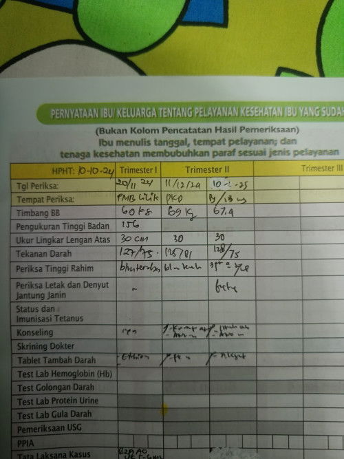 Arti dari kolom pemeriksaan tinggi rahim