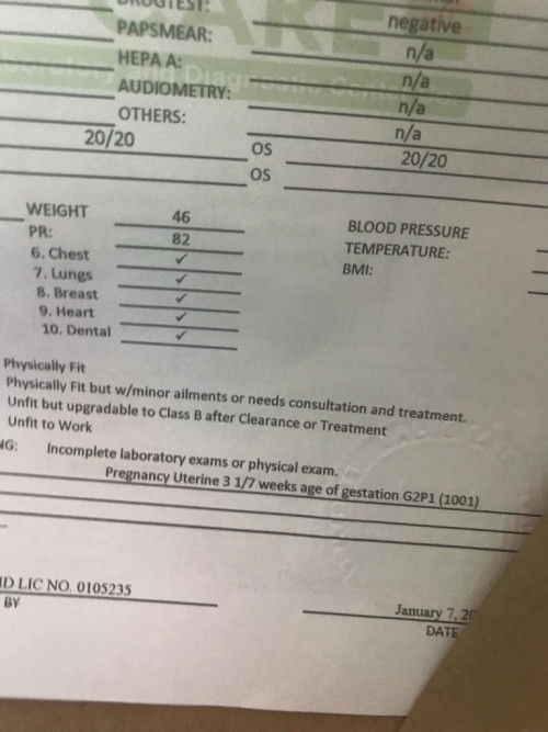 Pregnancy Uterine 3 1/7 weeks age  of Gestation