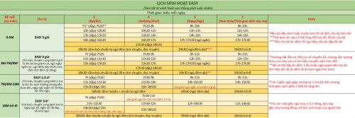 Lịch sinh hoạt EASY