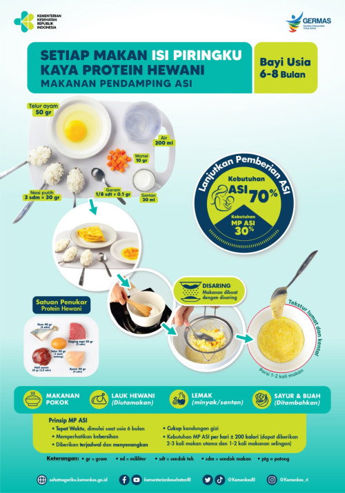 Poster panduan Mpasi dari Kemenkes