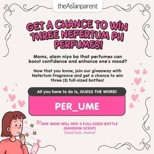 Mommy, may chance kang manalo ng tatlong 50ml bottles from Nefertum Fragrance, sali na!