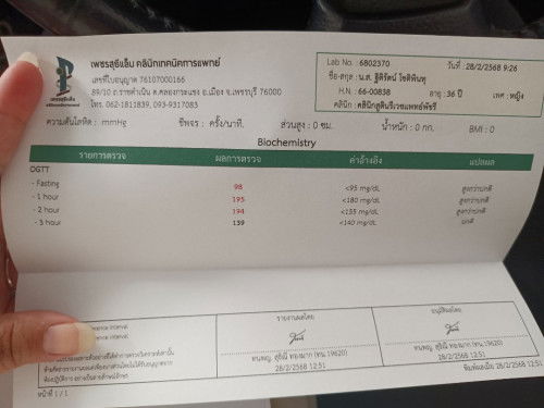 น้ำตาลในเลือดสูงค่ะ