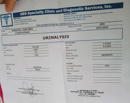 Ask lang po mga ka mommy kung normal po ba ito ang urinalysis ng anak ko mga ka mommy?