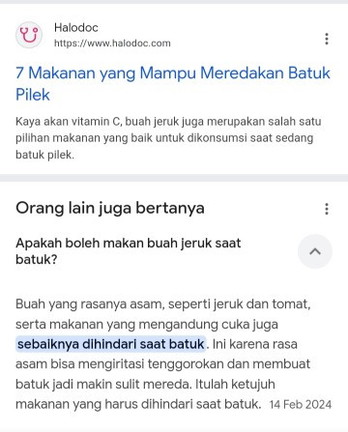 Apa boleh makan buah jeruk saat anak batuk