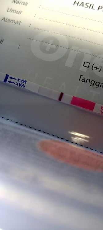 Hasil testpack setelah dinyatakan Kehamilan kimiawi