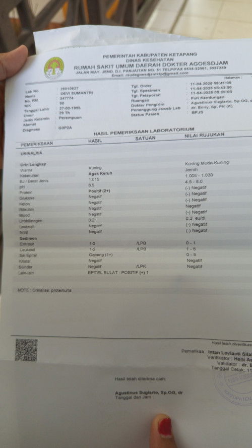 HPL USG sama Bidan berbeda