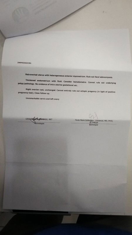 Ano po ibig sabihin po nito? Naka shedule po kase ang check up ko kaya di ko pa sya mapabasa .