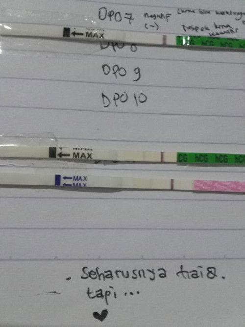 Tespek garis 2 tapi samar