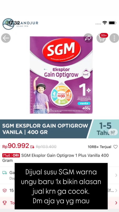 Susu sgm ungu 1  + 400 g