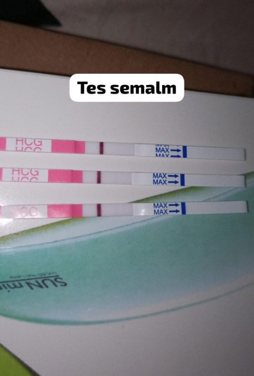 Hpht 7 april. Dan aku coba tespek hasil nya seperti ini? Ada yg sama GK Bun?