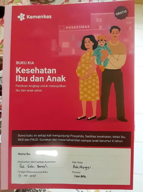 Baru siap periksa ke puskesmas dan dapat buku pink..