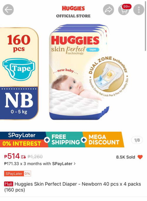 DIAPER HUGGIES SKIN PERFECT