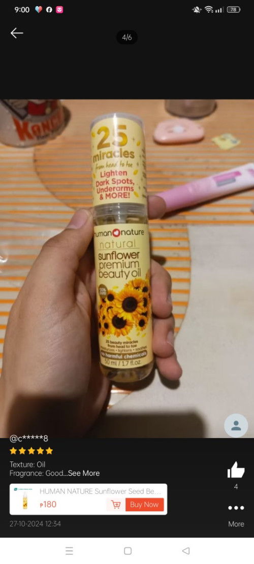 Human Nature Sunflower Oil