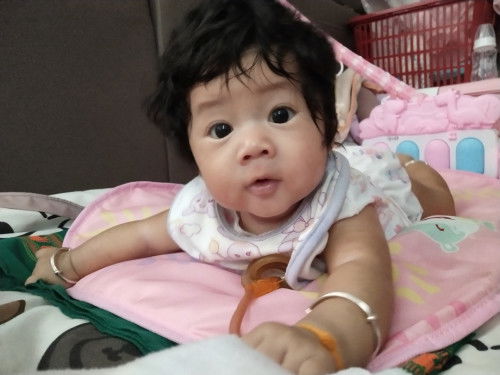อีก4วัน4เดือน แม่ๆคิดว่าคว่ำไวไปมั้ย#น้องน้ำนิ่ง