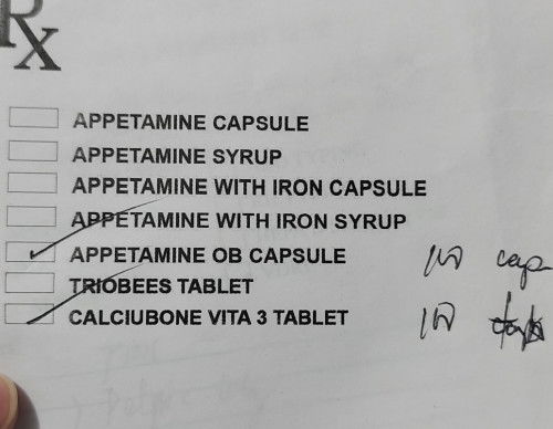 Appetamine capsule