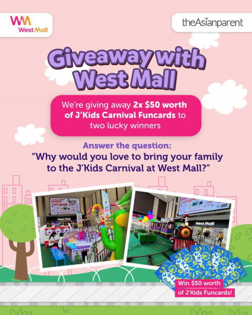 🎡 [GIVEAWAY ALERT!] Win $50 J’Kids Carnival Funcard at West Mall! 🎟️