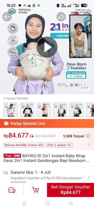 Gendongan wrap instant Ter worth it